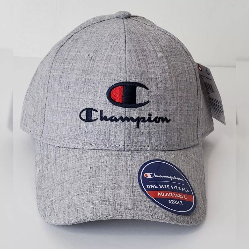 CHAMPION BASEBALL CAP MEN'S ADJUSTABLE ONESIZE GREY